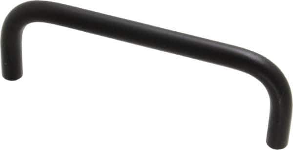 Electro Hardware - 10-32 Internal Thread, 5/16" Handle Diam, Black Anodized Aluminum Drawer Pull - 4" Center to Center - Apex Tool & Supply