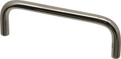 Electro Hardware - 10-32 Internal Thread, 5/16" Handle Diam, Nickel Plated Brass Drawer Pull - 4" Center to Center - Apex Tool & Supply