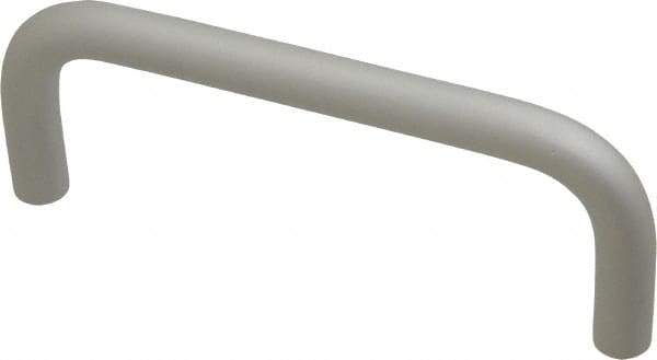 Electro Hardware - 10-32 Internal Thread, 3/8" Handle Diam, Clear Anodized Aluminum Drawer Pull - 4" Center to Center - Apex Tool & Supply