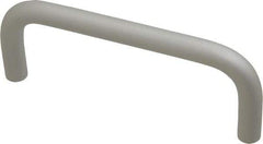 Electro Hardware - 10-32 Internal Thread, 3/8" Handle Diam, Clear Anodized Aluminum Drawer Pull - 4" Center to Center - Apex Tool & Supply