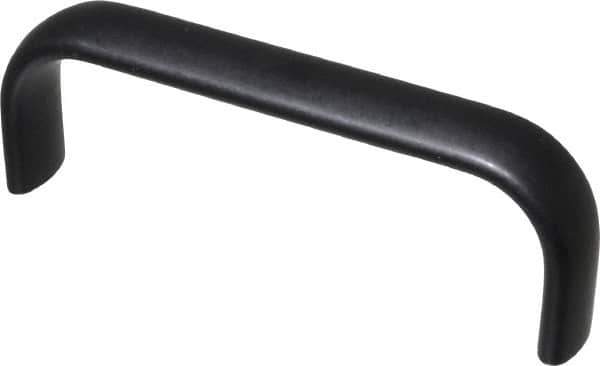 Electro Hardware - 4" Center to Center, Brush Black Anodized Aluminum Pull Handle - 1.5" High - Apex Tool & Supply