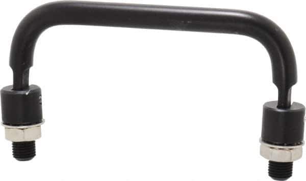 Electro Hardware - 4" Center to Center, Black Anodized Aluminum Pull Handle - 1.85" High - Apex Tool & Supply