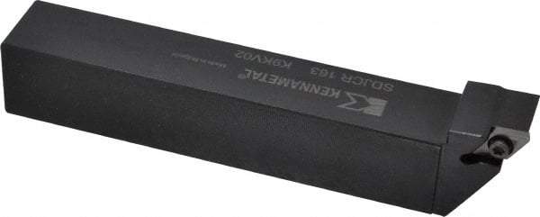 Kennametal - SDJC, Right Hand Cut, 3° Lead Angle, 1" Shank Height x 1" Shank Width, Neutral Rake Indexable Turning Toolholder - 6" OAL, DC..32.5. Insert Compatibility, Series Screw-On - Apex Tool & Supply