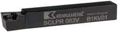 Kennametal - SCLP, Right Hand Cut, 5° Lead Angle, 1/2" Shank Height x 1/2" Shank Width, Positive Rake Indexable Turning Toolholder - 3-1/2" OAL, CP..32.5. Insert Compatibility, Series Screw-On - Apex Tool & Supply