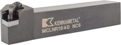 Kennametal - MCLN, Right Hand Cut, 5° Lead Angle, 1" Shank Height x 1" Shank Width, Negative Rake Indexable Turning Toolholder - 6" OAL, CN..43. Insert Compatibility, Series Kenloc - Apex Tool & Supply