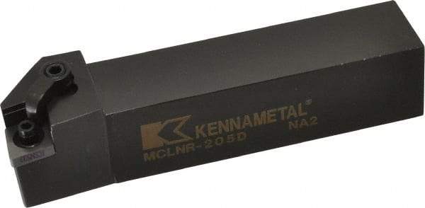 Kennametal - MCLN, Right Hand Cut, 5° Lead Angle, 1-1/4" Shank Height x 1-1/4" Shank Width, Negative Rake Indexable Turning Toolholder - 6" OAL, CN..54. Insert Compatibility, Series Kenloc - Apex Tool & Supply