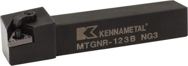 Kennametal - MTGN, Right Hand Cut, 0° Lead Angle, 3/4" Shank Height x 3/4" Shank Width, Negative Rake Indexable Turning Toolholder - 4-1/2" OAL, TN..33. Insert Compatibility, Series Kenloc - Apex Tool & Supply