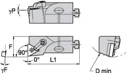 Kennametal - MTFN, Left Hand Cut, 0° Lead Angle, 1-1/2" Shank Height x 1-1/2" Shank Width, Negative Rake Indexable Turning Toolholder - 7" OAL, TN..66. Insert Compatibility, Series Kenloc - Apex Tool & Supply