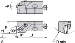 Kennametal - MTFN, Left Hand Cut, 0° Lead Angle, 3/4" Shank Height x 3/4" Shank Width, Negative Rake Indexable Turning Toolholder - 4-1/2" OAL, TN..33. Insert Compatibility, Series Kenloc - Apex Tool & Supply