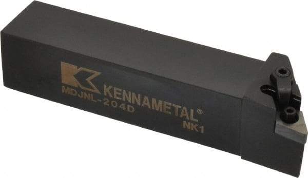 Kennametal - MDJN, Left Hand Cut, 3° Lead Angle, 1-1/4" Shank Height x 1-1/4" Shank Width, Negative Rake Indexable Turning Toolholder - 6" OAL, DN..43. Insert Compatibility, Series Kenloc - Apex Tool & Supply