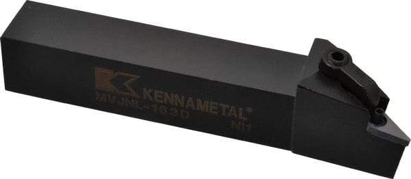 Kennametal - MVJN, Left Hand Cut, 3° Lead Angle, 1" Shank Height x 1" Shank Width, Negative Rake Indexable Turning Toolholder - 6" OAL, VN..33. Insert Compatibility, Series Kenloc - Apex Tool & Supply