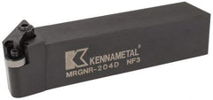 Kennametal - MRGN, Right Hand Cut, 15° Lead Angle, 1-1/4" Shank Height x 1-1/4" Shank Width, Negative Rake Indexable Turning Toolholder - 6" OAL, RN..43 Insert Compatibility, Series Kenloc - Apex Tool & Supply