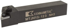 Kennametal - MTJN, Right Hand Cut, 3° Lead Angle, 3/4" Shank Height x 3/4" Shank Width, Negative Rake Indexable Turning Toolholder - 4-1/2" OAL, TN..33. Insert Compatibility, Series Kenloc - Apex Tool & Supply