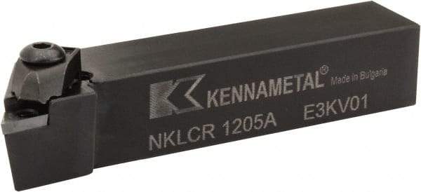 Kennametal - NP.., -5° Lead Angle NKLC External Right Hand Indexable Profiling Toolholder - 19.05mm Shank Height x 19.05mm Shank Width, 4" Long, Steel - Apex Tool & Supply