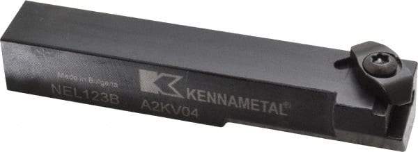 Kennametal - External Thread, Left Hand Cut, 19.05mm Shank Width x 19.05mm Shank Height Indexable Threading Toolholder - 114.3mm OAL, N.3R Insert Compatibility, NE Toolholder, Series Top Notch - Apex Tool & Supply