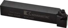 Kennametal - External Thread, Left Hand Cut, 19.05mm Shank Width x 19.05mm Shank Height Indexable Threading Toolholder - 114.3mm OAL, N.2L Insert Compatibility, NS Toolholder, Series Top Notch - Apex Tool & Supply