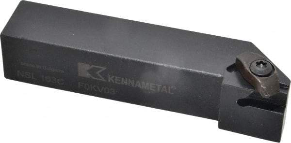Kennametal - External Thread, Left Hand Cut, 25.4mm Shank Width x 25.4mm Shank Height Indexable Threading Toolholder - 127mm OAL, N.3L Insert Compatibility, NS Toolholder, Series Top Notch - Apex Tool & Supply