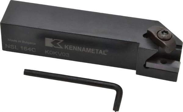 Kennametal - External Thread, Left Hand Cut, 25.4mm Shank Width x 25.4mm Shank Height Indexable Threading Toolholder - 127mm OAL, N.4L Insert Compatibility, NS Toolholder, Series Top Notch - Apex Tool & Supply