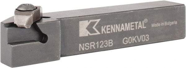 Kennametal - External Thread, Right Hand Cut, 19.05mm Shank Width x 19.05mm Shank Height Indexable Threading Toolholder - 114.3mm OAL, N.3R Insert Compatibility, NS Toolholder, Series Top Notch - Apex Tool & Supply