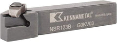 Kennametal - External Thread, Right Hand Cut, 19.05mm Shank Width x 19.05mm Shank Height Indexable Threading Toolholder - 114.3mm OAL, N.3R Insert Compatibility, NS Toolholder, Series Top Notch - Apex Tool & Supply