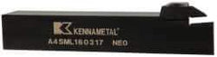 Kennametal - External Thread, 0.67" Max Depth of Cut, 3mm Min Groove Width, 152.4mm OAL, Left Hand Indexable Grooving Cutoff Toolholder - 25.4mm Shank Height x 25.4mm Shank Width, A4..03.. Insert Style, A4SM Toolholder Style, Series A4 - Apex Tool & Supply