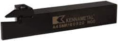 Kennametal - External Thread, 0.79" Max Depth of Cut, 5mm Min Groove Width, 152.4mm OAL, Right Hand Indexable Grooving Cutoff Toolholder - 25.4mm Shank Height x 25.4mm Shank Width, A4..05.. Insert Style, A4SM Toolholder Style, Series A4 - Apex Tool & Supply