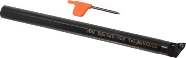 Kennametal - 23.62mm Min Bore Diam, 254mm OAL, 3/4" Shank Diam, A-SWLP Indexable Boring Bar - WP.. Insert, Screw Holding Method - Apex Tool & Supply