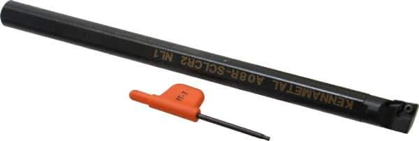 Kennametal - 15.24mm Min Bore Diam, 8" OAL, 1/2" Shank Diam, A-SCLC Indexable Boring Bar - CC.. Insert, Screw Holding Method - Apex Tool & Supply