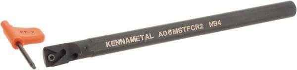 Kennametal - 12.19mm Min Bore Diam, 6" OAL, 3/8" Shank Diam, A-STFC Indexable Boring Bar - TC.. Insert, Screw Holding Method - Apex Tool & Supply