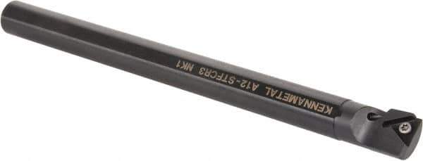 Kennametal - 23.62mm Min Bore Diam, 254mm OAL, 3/4" Shank Diam, A-STFC Indexable Boring Bar - TC.. Insert, Screw Holding Method - Apex Tool & Supply