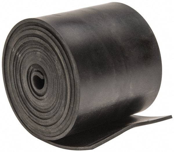 Made in USA - 1/16" Thick x 2" Wide x 60" Long, Plain Backed Neoprene Rubber Strip - Stock Length, 70 Shore A Durometer, 2,500 psi Tensile Strength, -40 to 225°F, Black - Apex Tool & Supply