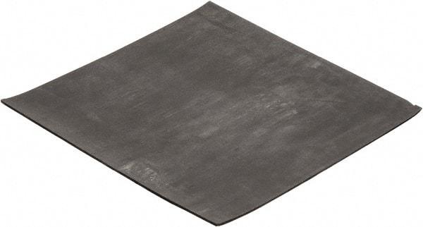 Made in USA - 12" Long, 12" Wide, 1/8" Thick, Neoprene Rubber Foam Sheet - 65 to 75 Durometer, Black, -40 to 225°F, 2,500 psi Tensile Strength, Plain Backing, Stock Length - Apex Tool & Supply