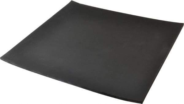 Made in USA - 12" Long, 12" Wide, 1/4" Thick, Neoprene Rubber Foam Sheet - 65 to 75 Durometer, Black, -40 to 225°F, 2,500 psi Tensile Strength, Plain Backing, Stock Length - Apex Tool & Supply
