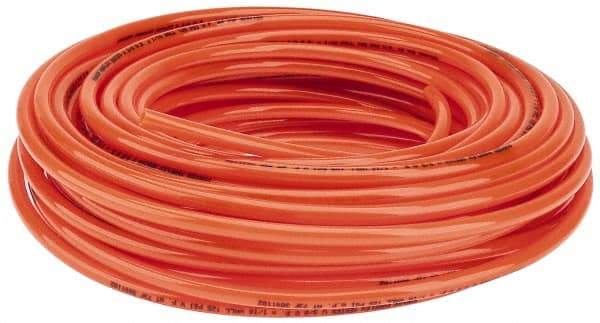 Parker - 1/4" ID x 3/8" OD, 1/16" Wall Thickness, 100' Long, Polyurethane Tube - Orange, 125 Max psi, 90 - 95 Shore A Hardness, -40 to 180°F - Apex Tool & Supply