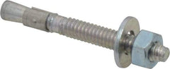 Red Head - 1/4 Inch Diameter, 1/4-20 Inch Thread, 2-1/4 Inch Overall Length, Grade 3, Wedge Expansion Concrete Anchor - Steel, Zinc Plated, 1-1/4 Inch Thread Length, Tie Wire Head, 1/4 Inch Drill - Apex Tool & Supply