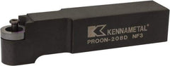 Kennametal - PROON, Neutral Cut, 1-1/4" Shank Height x 1-1/4" Shank Width, Neutral Rake Indexable Turning Toolholder - 6" OAL, RC..86 Insert Compatibility, Series Screw-On - Apex Tool & Supply