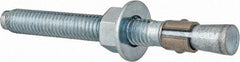 Red Head - 3/8 Inch Diameter, 3/8-16 Inch Thread, 3-3/4 Inch Overall Length, Grade 3, Wedge Expansion Concrete Anchor - Steel, Zinc Plated, 2-1/2 Inch Thread Length, Tie Wire Head, 3/8 Inch Drill - Apex Tool & Supply