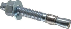 Red Head - 1/2 Inch Diameter, 1/2-13 Inch Thread, 3-3/4 Inch Overall Length, Grade 3, Wedge Expansion Concrete Anchor - Steel, Zinc Plated, 2-1/4 Inch Thread Length, Tie Wire Head, 1/2 Inch Drill - Apex Tool & Supply