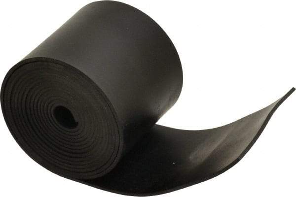 Made in USA - 1/16" Thick x 2" Wide x 60" Long, Buna-N Rubber Strip - Stock Length, 70 Shore A Durometer, 800 to 1,000 psi Tensile Strength, -20 to 170°F, Black - Apex Tool & Supply