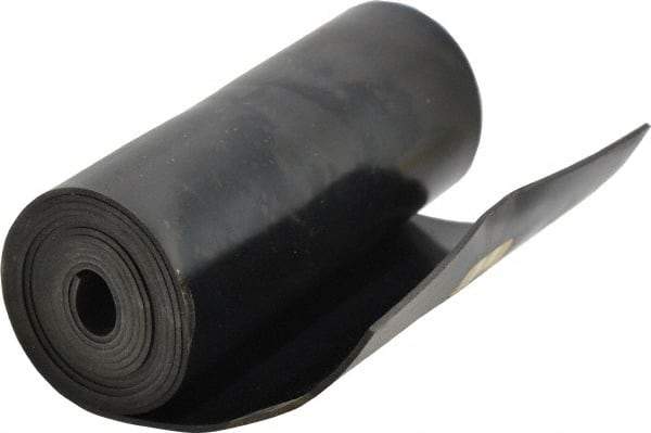 Made in USA - 1/16" Thick x 6" Wide x 60" Long, Buna-N Rubber Strip - Stock Length, 70 Shore A Durometer, 800 to 1,000 psi Tensile Strength, -20 to 170°F, Black - Apex Tool & Supply