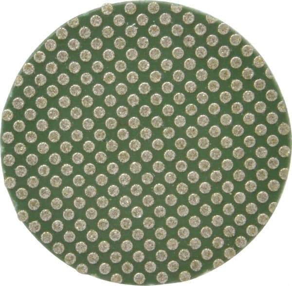 Norton - 2" Diam, 60 Grit Diamond Adhesive PSA Disc - Coarse Grade, Green, Cloth Backing, Flexible - Apex Tool & Supply