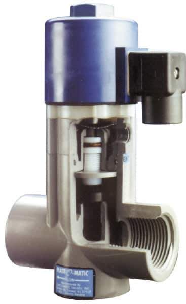 Plast-O-Matic - Direct Acting Universal, PVC Solenoid Valve - Normally Closed, Viton Seal - Apex Tool & Supply