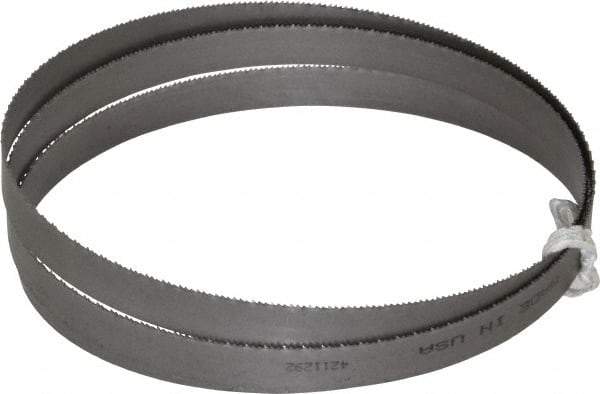 Lenox - 18 TPI, 4' 4-1/4" Long x 1/2" Wide x 0.025" Thick, Welded Band Saw Blade - Bi-Metal, Toothed Edge, Raker Tooth Set, Flexible Back, Contour Cutting - Apex Tool & Supply