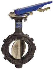 NIBCO - 5" Pipe, Wafer Butterfly Valve - Lever Handle, Ductile Iron Body, EPDM Seat, 250 WOG, Ductile Iron Disc, Stainless Steel Stem - Apex Tool & Supply