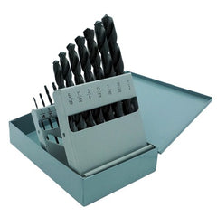 ‎1/16-1/2 RHS / RHC HSS 135 Degree Split Point Heavy Duty Jobber Length Drill Set - Steam Oxide