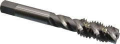 OSG - 1/2-13 UNC 3 Flute 2B Plug Spiral Flute Tap - High Speed Steel, Bright Finish, 3-3/8" OAL, Right Hand Flute, Right Hand Thread, H5, Series 106/107 - Apex Tool & Supply