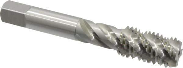 OSG - 5/8-11 UNC 4 Flute 3B Bottoming Spiral Flute Tap - High Speed Steel, Bright Finish, 3-13/16" OAL, Right Hand Flute, Right Hand Thread, H3, Series 106/107 - Apex Tool & Supply
