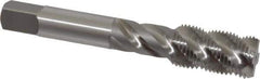 OSG - 5/8-18 UNF 4 Flute 3B Bottoming Spiral Flute Tap - High Speed Steel, Bright Finish, 3-13/16" OAL, Right Hand Flute, Right Hand Thread, H3, Series 106/107 - Apex Tool & Supply