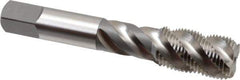 OSG - 3/4-16 UNF 4 Flute 3B Bottoming Spiral Flute Tap - High Speed Steel, Bright Finish, 4-1/4" OAL, Right Hand Flute, Right Hand Thread, H3, Series 106/107 - Apex Tool & Supply