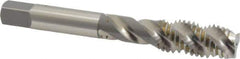 OSG - M12x1.75 Metric Coarse 3 Flute 6H Plug Spiral Flute Tap - High Speed Steel, Bright Finish, 3-3/8" OAL, Right Hand Flute, Right Hand Thread, D6, Series 142 - Apex Tool & Supply